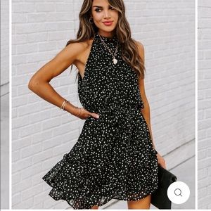 Polka Dot Halter Dress Size Small NEVER WORN